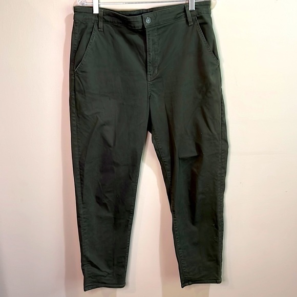 Veronica Beard Ayla cotton chino pants in army green size 30/10 - Picture 1 of 7